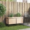 vidaXL Garden Planter Natural Solid pine wood, steel Medium