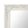 vidaXL Wall Mirror White Wood, glass, engineered wood 19.7 x 23.6 in