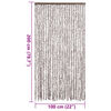 vidaXL Fly Curtain Taupe and White 39.4x78.7" Chenille