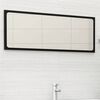 vidaXL Mirror Black Engineered wood 39.4 in x 0.6 in x 14.6 in Mirror