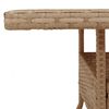 vidaXL Garden Table Beige PE rattan 31.5 x 31.5 in