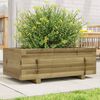vidaXL Garden Planter Natural Wood Solid Pine Wood Medium Durable