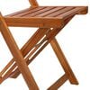 vidaXL Bistro Chair Set of 2 Brown Solid acacia wood Medium Foldable