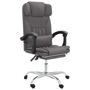 vidaXL Massage Office Chair Grey