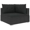 vidaXL Patio Lounge Set Set of 10 Black