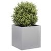 vidaXL Planter Galvanized Steel Large Decorative Inlays Planter Square