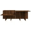 vidaXL Coffee Table Set of 2 Brown oak Engineered wood Medium Storage