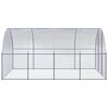 vidaXL Chicken Coop Silver Galvanized Steel Large Durable Chicken Coop