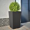 vidaXL Garden Planter Black Cold-rolled steel Large Durable