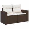 vidaXL Garden Sofa Set Brown and Cream White