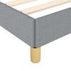 vidaXL Bed Frame Light Gray Polyester Fabric, Plywood, Engineered Wood