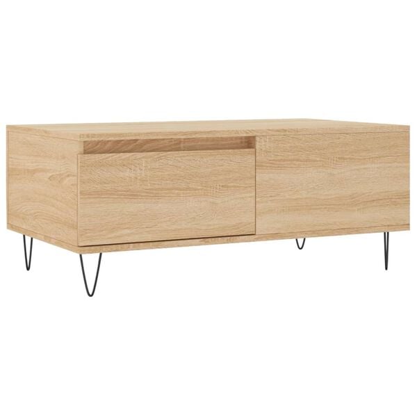 vidaXL Coffee Table Sonoma Oak Engineered Wood Medium Coffee Table
