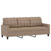 vidaXL Sofa Set Cappuccino 75% polyvinylchloride, 20% polyester, 5% cotton