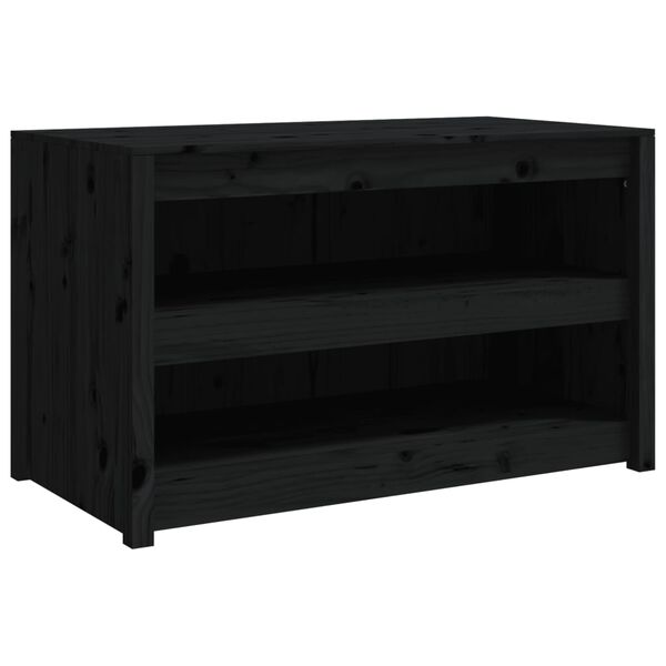 vidaXL Outdoor Kitchen Cabinet Black Solid Pine Wood Medium