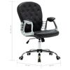 vidaXL Office Chair Black Faux leather, Iron Standard Swivel