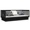 vidaXL Day Bed Black Solid pine wood 39.4 x 78.7 in