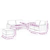 vidaXL Sofa Set Black Faux leather, metal, textilene, plywood