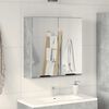 vidaXL Mirror Cabinet Concrete Grey Engineered Wood and Glass Medium
