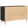 vidaXL Sideboard Black Oak Engineered wood, solid eucalyptus wood