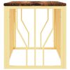 vidaXL Coffee Table Gold Stainless Steel, Solid Reclaimed Wood Medium