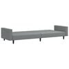 vidaXL Sofa Bed Light grey Velvet (100% polyester), wood, plastic Large