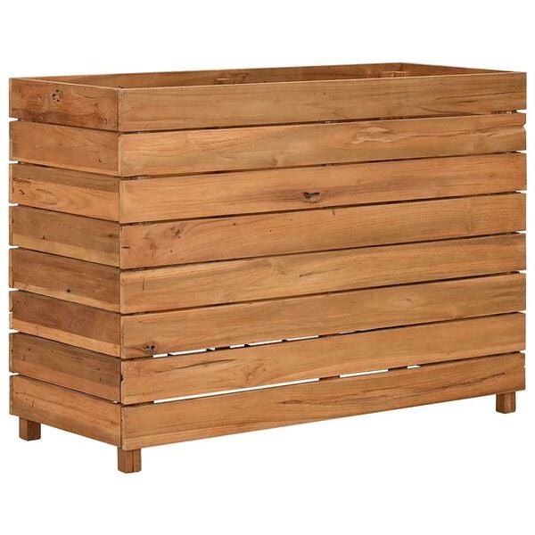 vidaXL Raised Bed Natural wood Recycled teak wood, steel Large