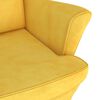 vidaXL Armchair Mustard Yellow Velvet (100% polyester), plywood Standard