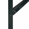 vidaXL Beer Table Leg 2 pcs Black 15.35 x 1.18 x 29.53 in