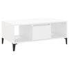 vidaXL Coffee Table White Engineered wood, metal Medium Coffee Table