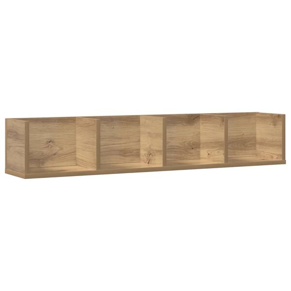 vidaXL Wall Shelf Artisan Oak Engineered Wood 39.4 x 7.1 x 7.1 in