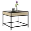 vidaXL Coffee Table Sonoma oak Engineered wood, glass, metal Medium