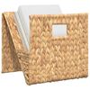vidaXL Magazine Holder Brown Water Hyacinth, Metal Frame