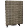 vidaXL Folding Table Grey PE rattan, powder-coated steel Compact