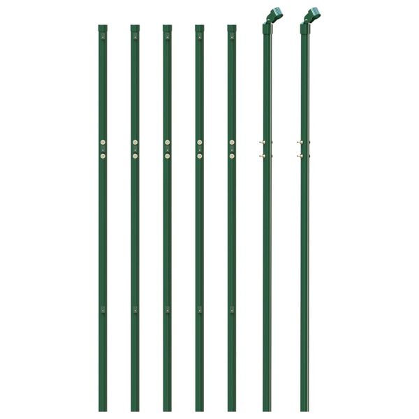 vidaXL Chain Link Fence Green 2.6x32.8'