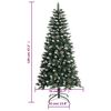 vidaXL Christmas Tree Green and white PVC, steel Small Decorative Inlays