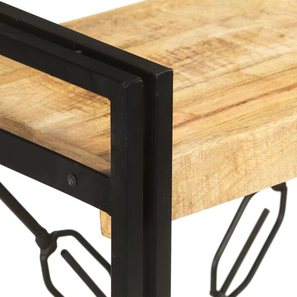 vidaXL Bookcase Natural wood and black