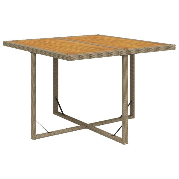 vidaXL Garden Table Beige and black