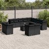 vidaXL Garden Sofa Set Black