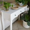 vidaXL Console Table White MDF and Pinewood Compact Console Table
