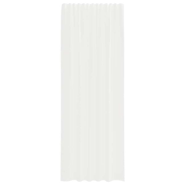 vidaXL Voile Curtains with Rod Pockets 2 pcs White