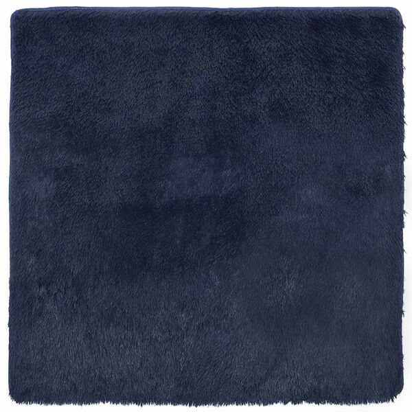 vidaXL Shaggy Rug Navy Polyester Large Foldable Area Rug Square