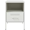 vidaXL Bedside Cabinet White Cold-rolled steel 14.2 in x 15.4 in x 19.9 in