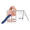 vidaXL Outdoor Playset Wooden, Blue Solid Douglas Fir wood, Polypropylene