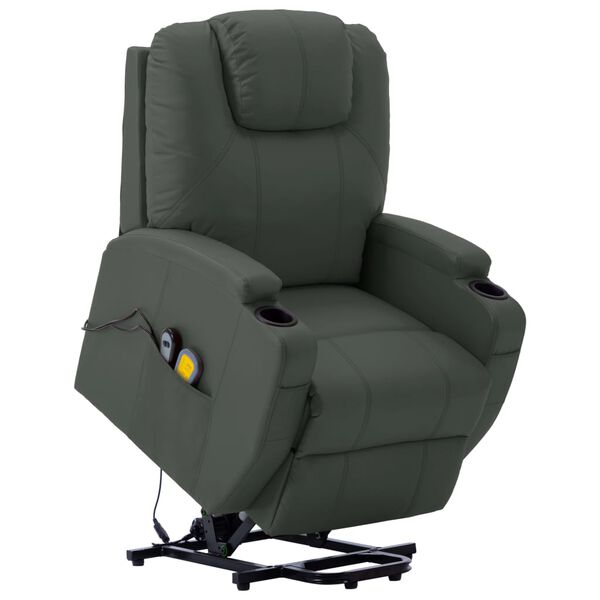 vidaXL Stand Up Massage Chair Anthracite Faux leather, PVC, iron Standard