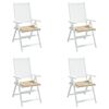 vidaXL Chair Cushion Set of 4 Beige Oxford Fabric 15.7x15.7 in