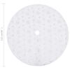 vidaXL Christmas Tree Skirt White Faux fur Diameter 48 in