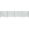 vidaXL Wire Mesh Fence Green 7.2x32.8' Galvanised Steel