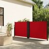 vidaXL Retractable Side Awning Red 100% Polyester with PU Coating