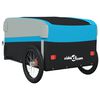 vidaXL Bike Trailer Black and Blue 99.2 lb Iron