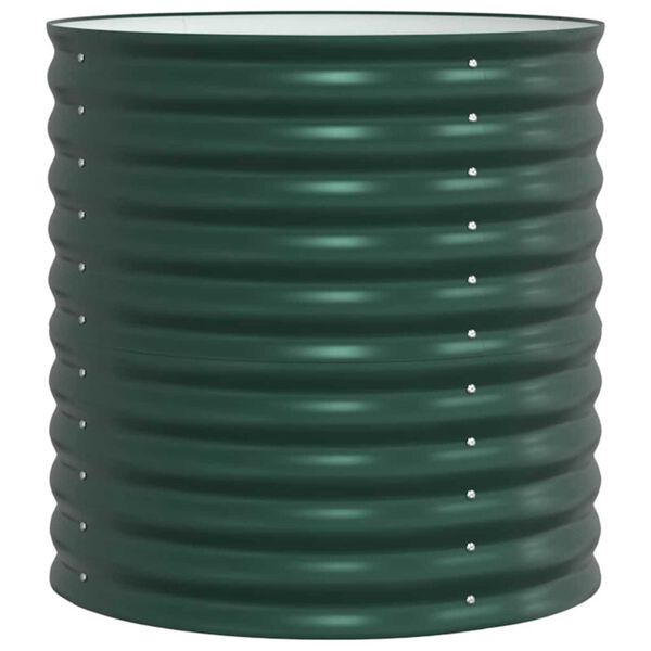 vidaXL Garden Raised Bed Green 31.5" x 31.5" x 31.9" Steel